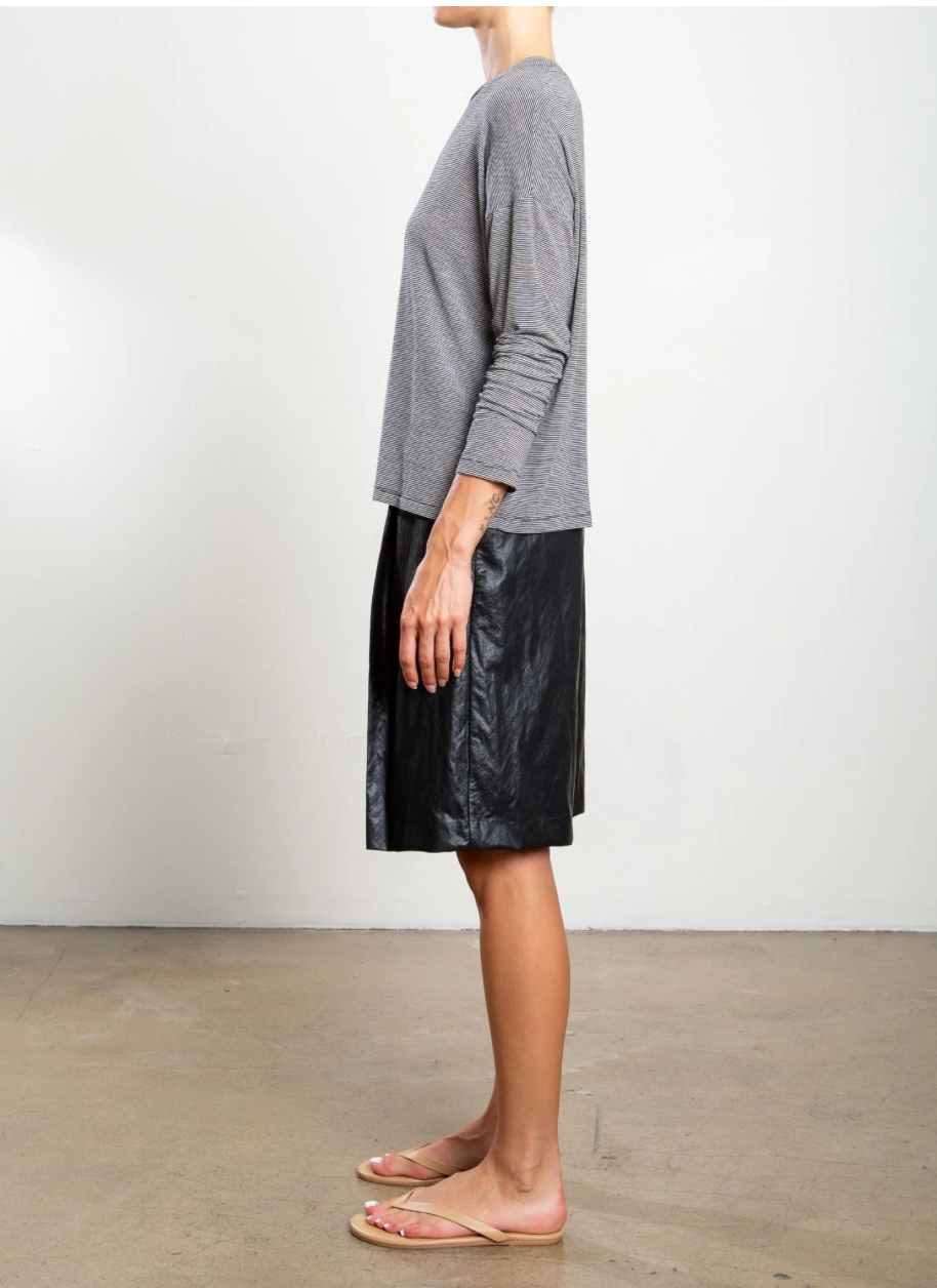 The Pharaoh Inez Faux Leather Short in Black | Shop Eleanor