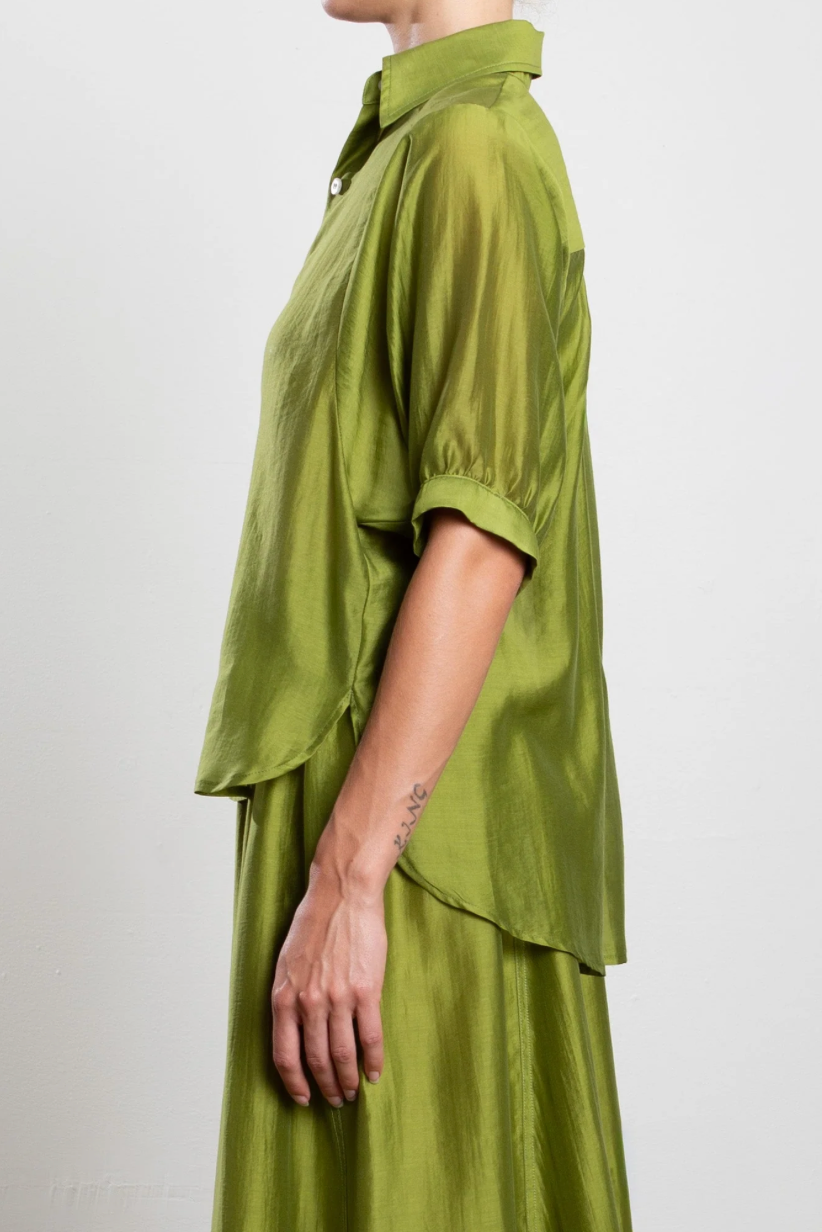 The Pharaoh Claude Shirt in Gossamer Lime | Shop Eleanor