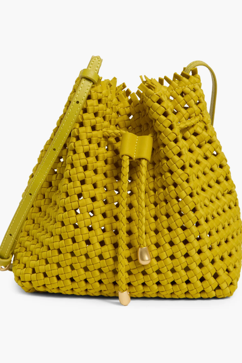 The Naghedi Medium Mallorca Bucket Bah in Ochre | Shop Eleanor