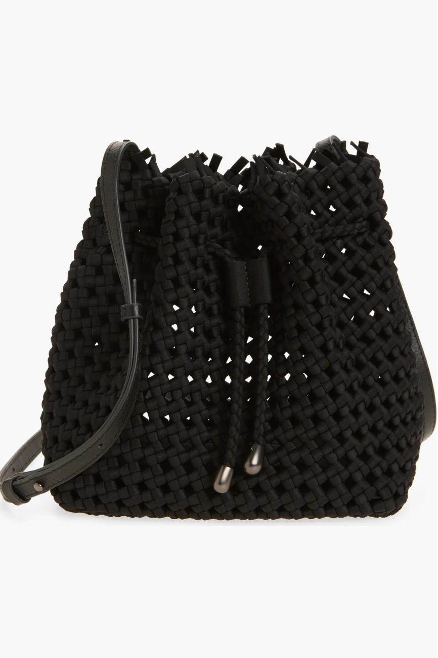 The Nagehdi Mallorca Bucket Bag in Onyx | Shop Eleanor