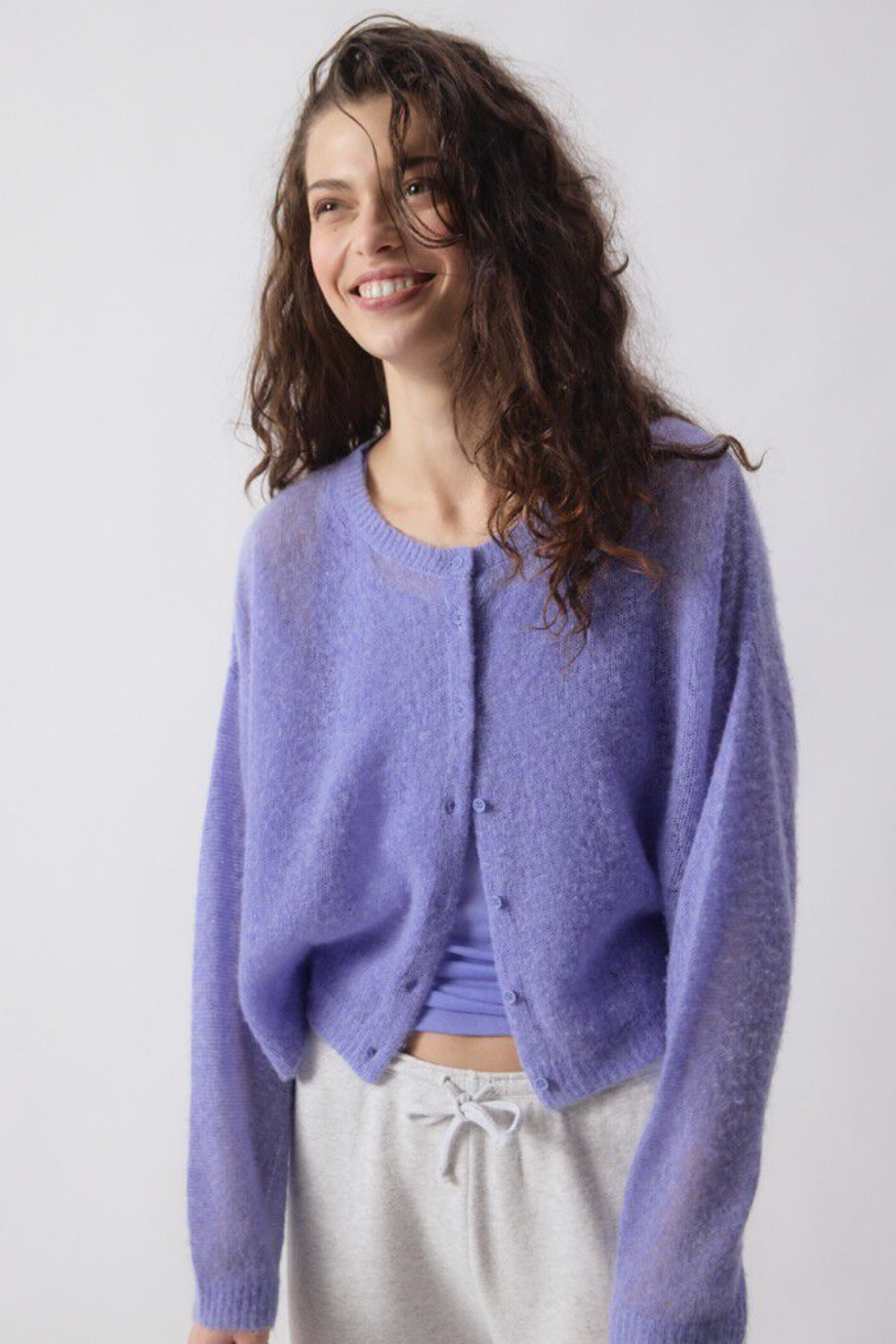 The American Vintage Bodyrow Cardigan in Provence | Shop Eleanor