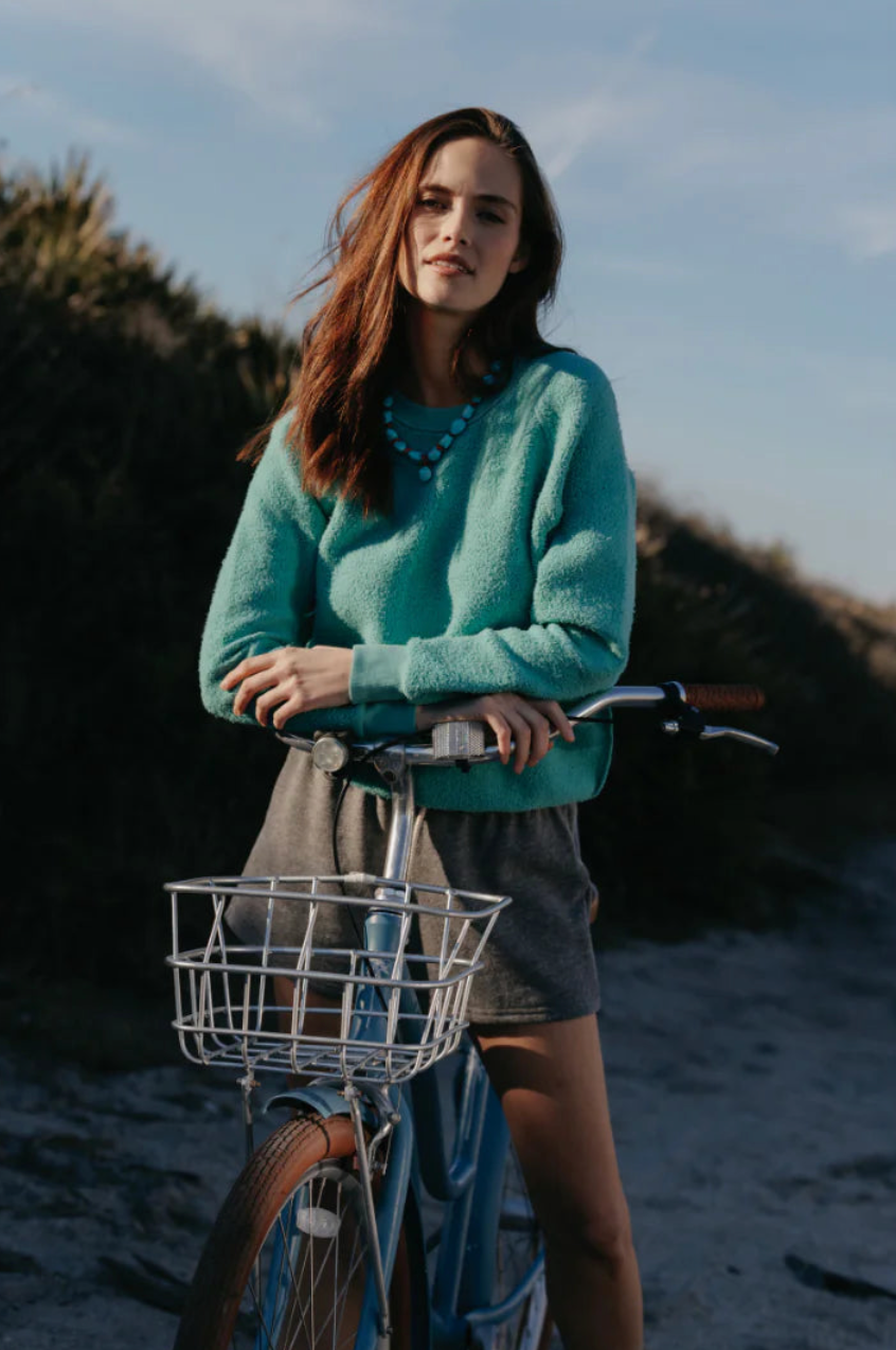 Perfect White Tee Ziggy in Teal Blue | Shop Eleanor