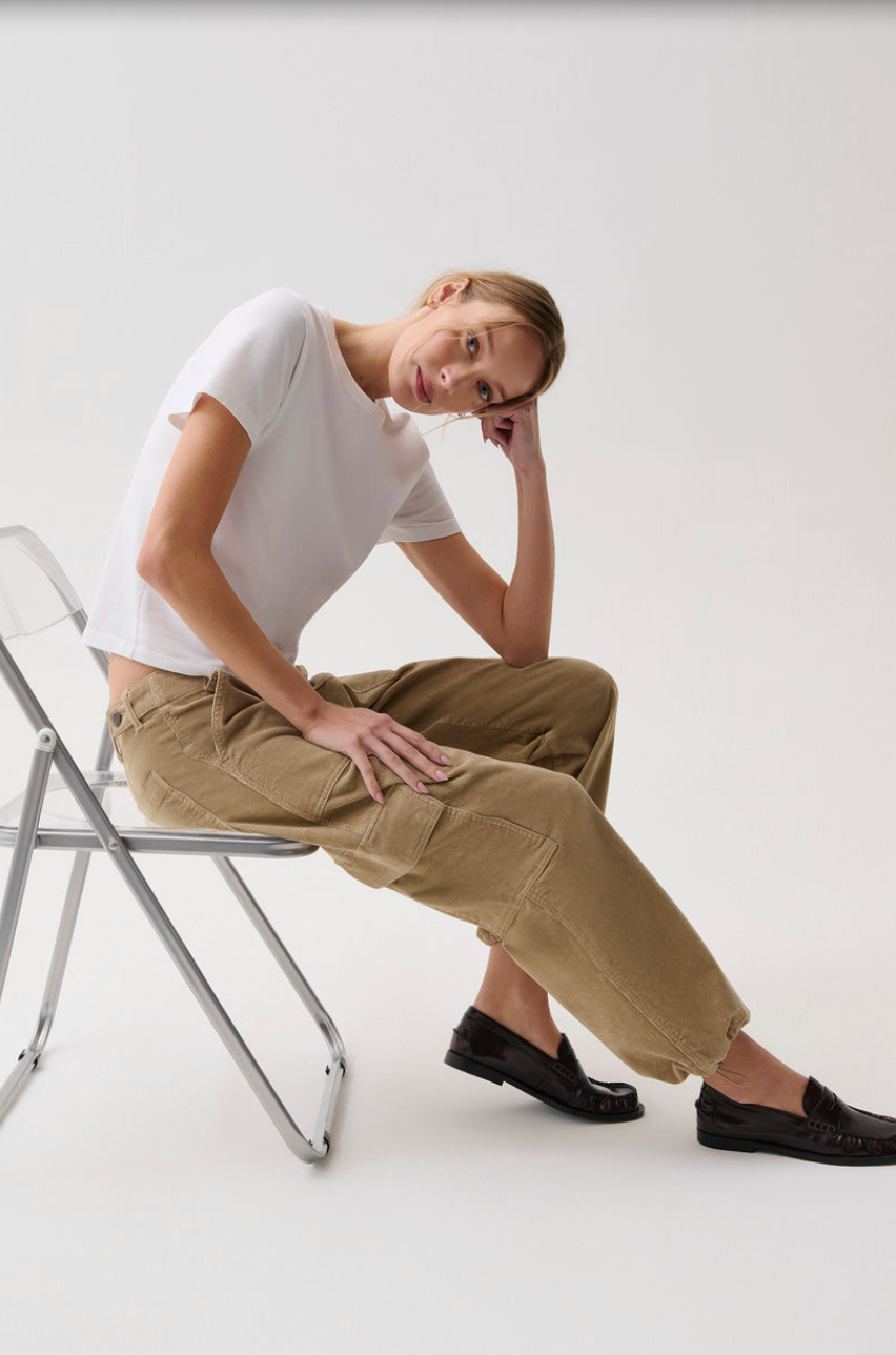 Pistola Honor Utility Cord Cargo Pant in Camel | Shop Eleanor