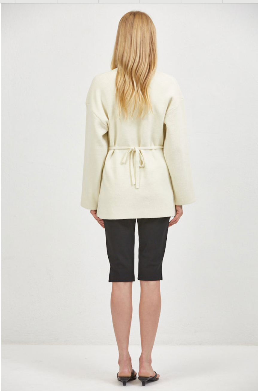 The A. Ren Olivie Cardigan in Cream | Shop Eleanor