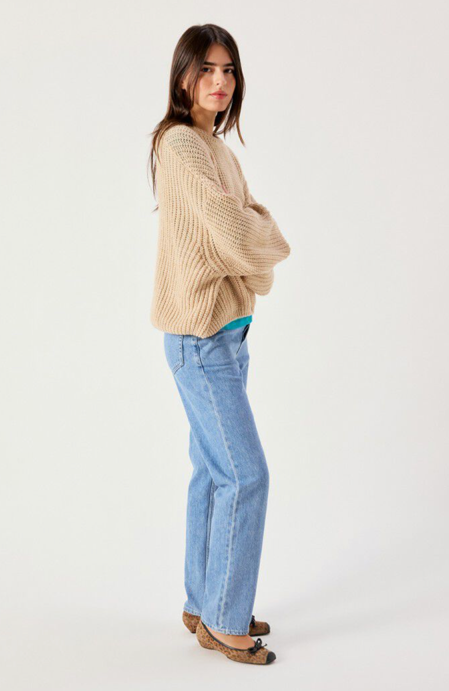 The American Vintage Women's Cyrow Sweater in Beige | Shop Eleanor