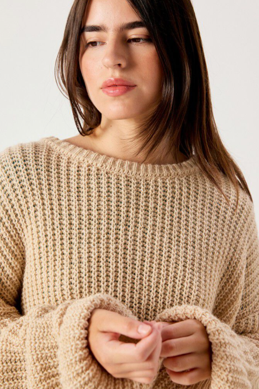 The American Vintage Women's Cyrow Sweater in Beige | Shop Eleanor