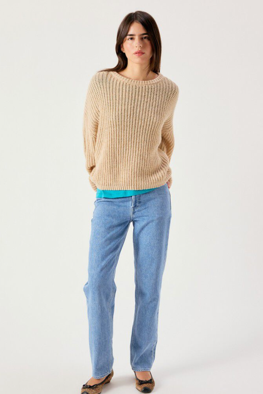 The American Vintage Women's Cyrow Sweater in Beige | Shop Eleanor