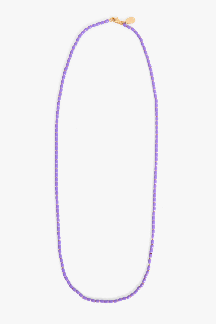 Enamel Barrel Necklace in Jacaranda | Shop Eleanor