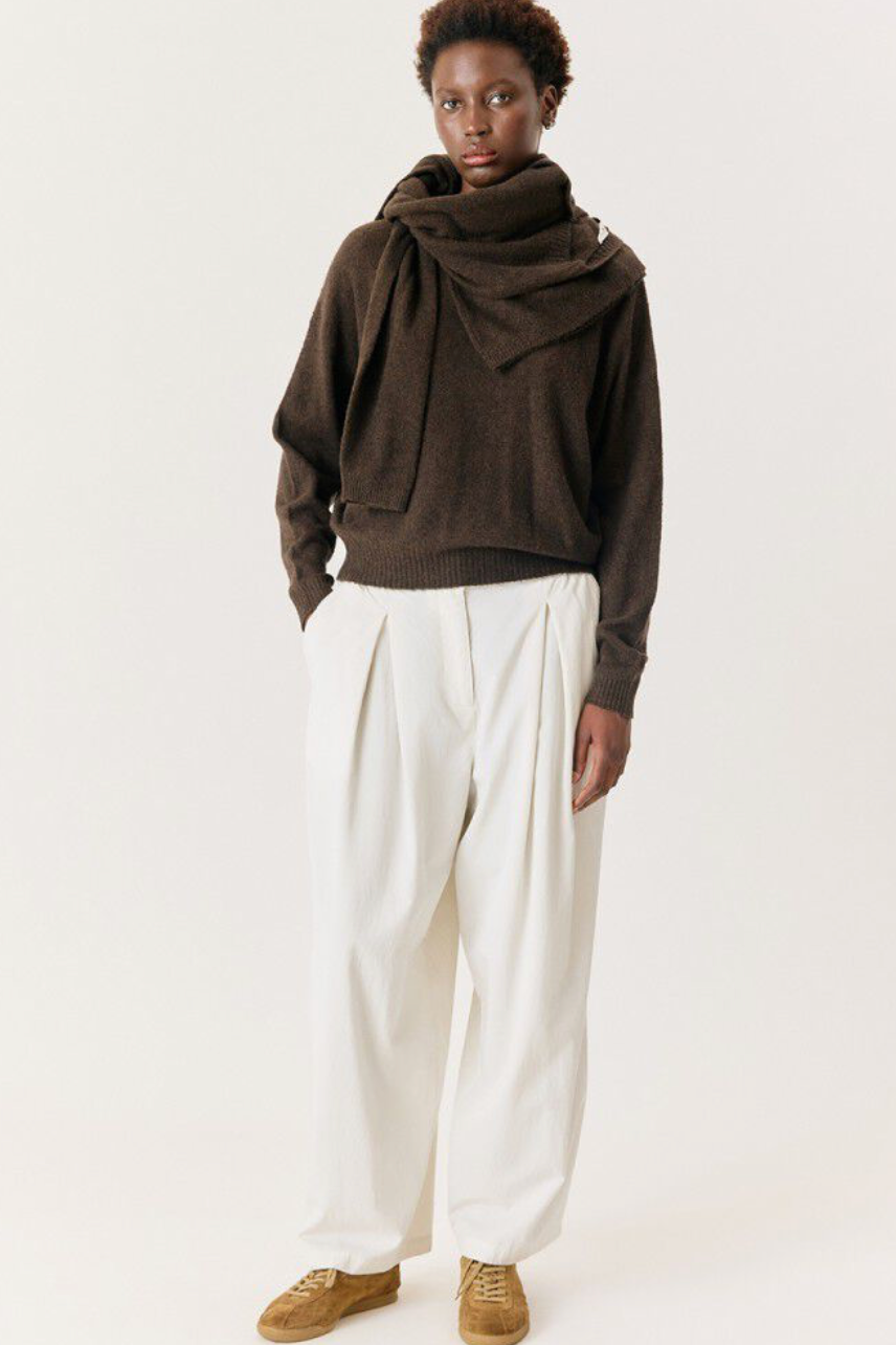American Vintage Women's Ouity Sweater in Choco | Shop Eleanor