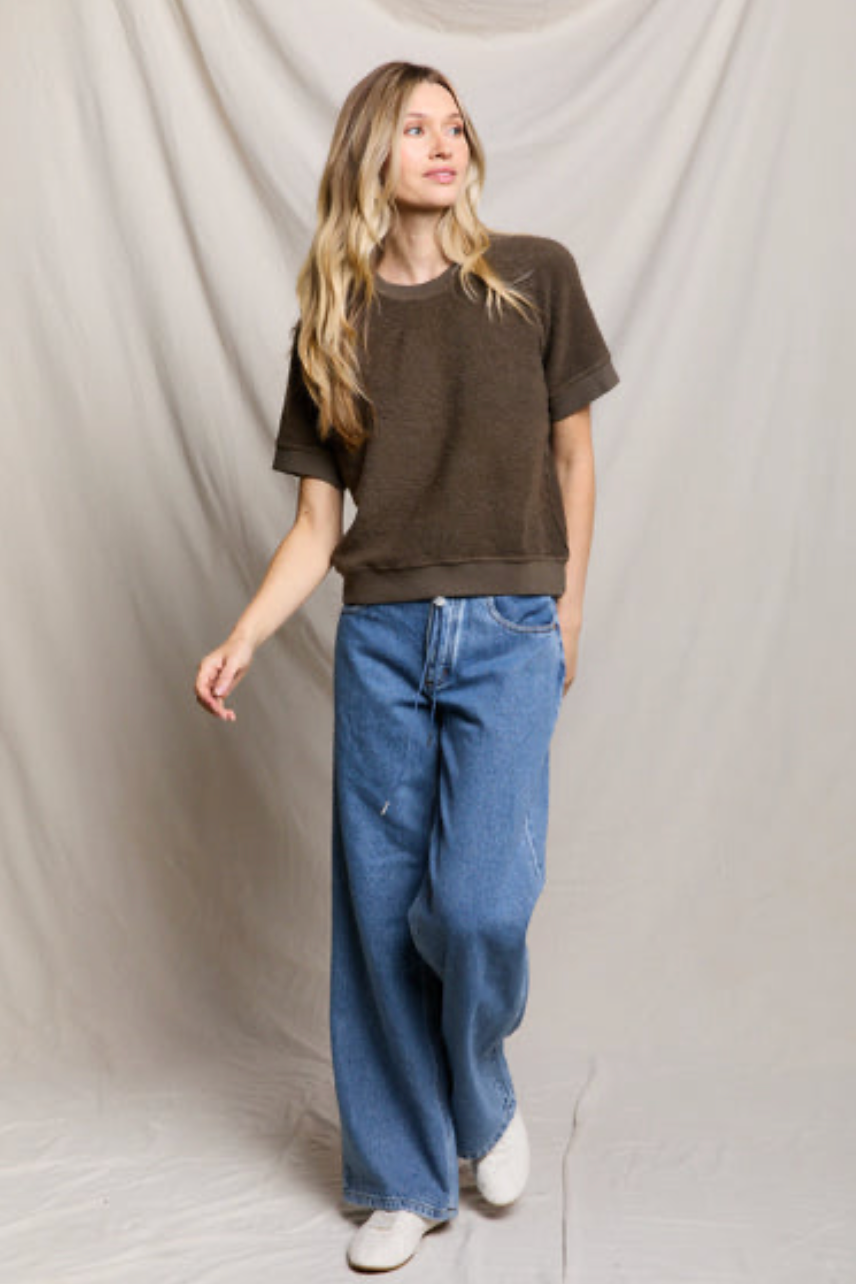 The Perfect White Tee Kennedy Shirt in Dark Olive | Shop Eleanor
