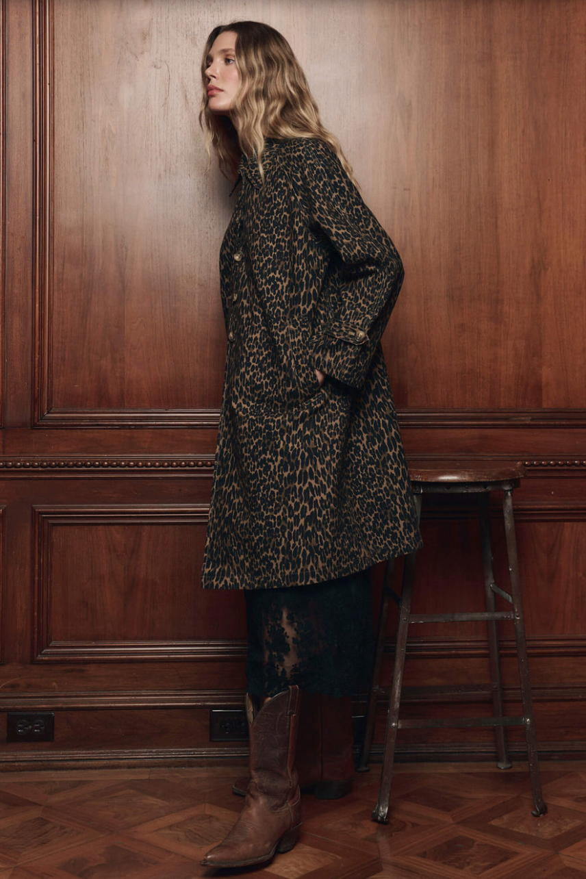 The Great Trench Coat in Dark Leopard | Shop Eleanor