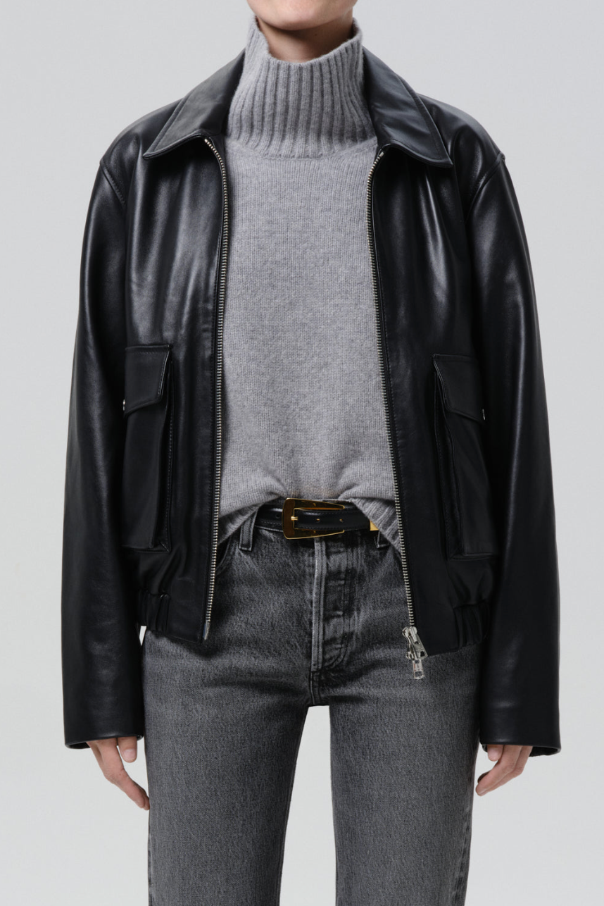The Citizens of Humanity Zip Front Bomber Jacket | Shop Eleanor