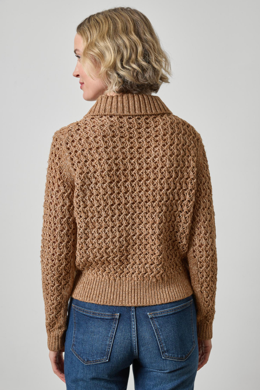 The Polo Textured Sweater in Hazelnut | Shop Eleanor