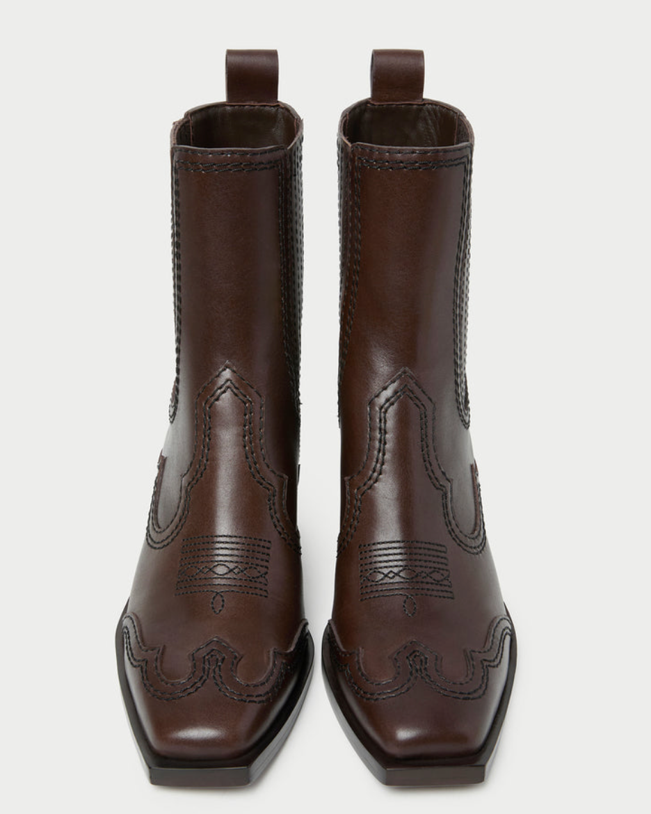 Loeffler Randall Agnes Western Boot in Brown | Shop Eleanor