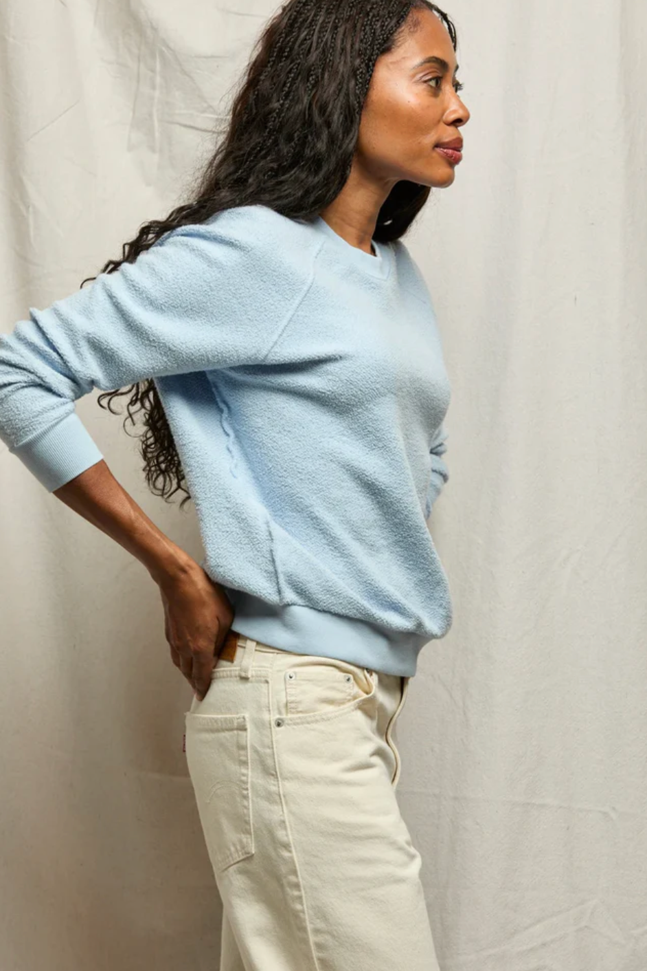 Prefect White Tee Ziggy in Powder Blue | Shop Eleanor