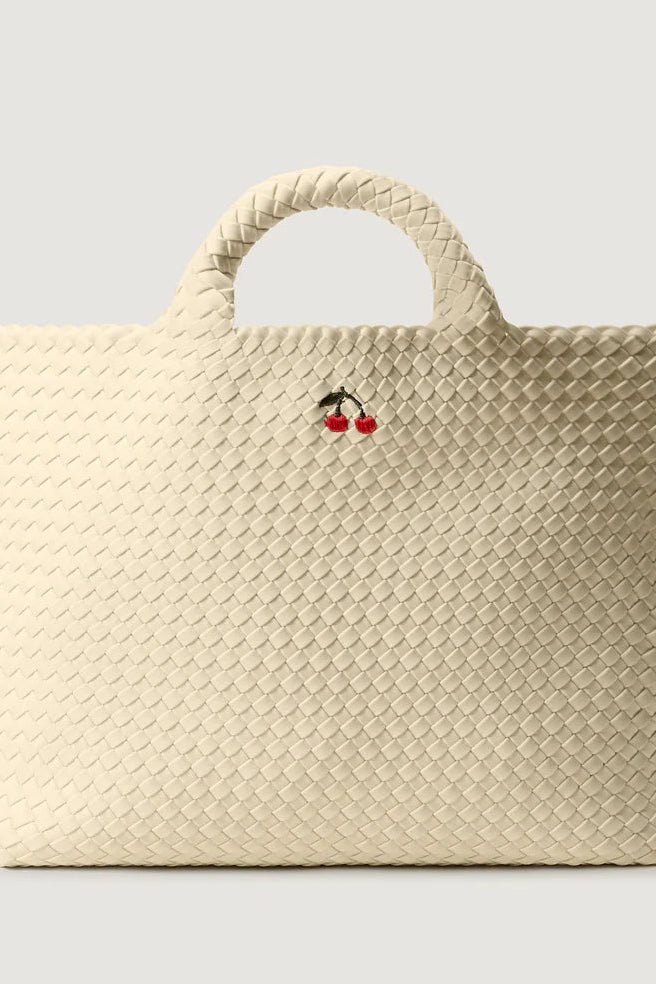 Naghdei St. Barths Large Tote Cherry in Salt | Shop Eleanor