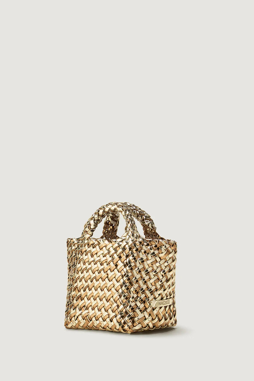 Naghedi St. Barths Petit Tote Double Weave in Metallic | Shop Eleanor