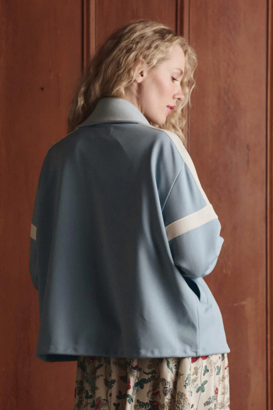 The Great Trainer Jacket in Robin Blue | Shop Eleanor