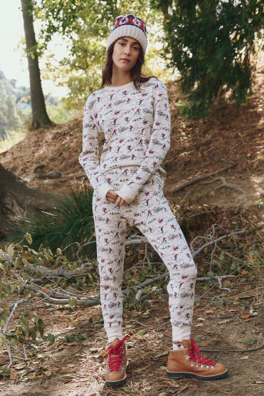 Thermal Legging Pajama pants in a ski print | Shop Eleanor - Women's Online Clothing Boutique