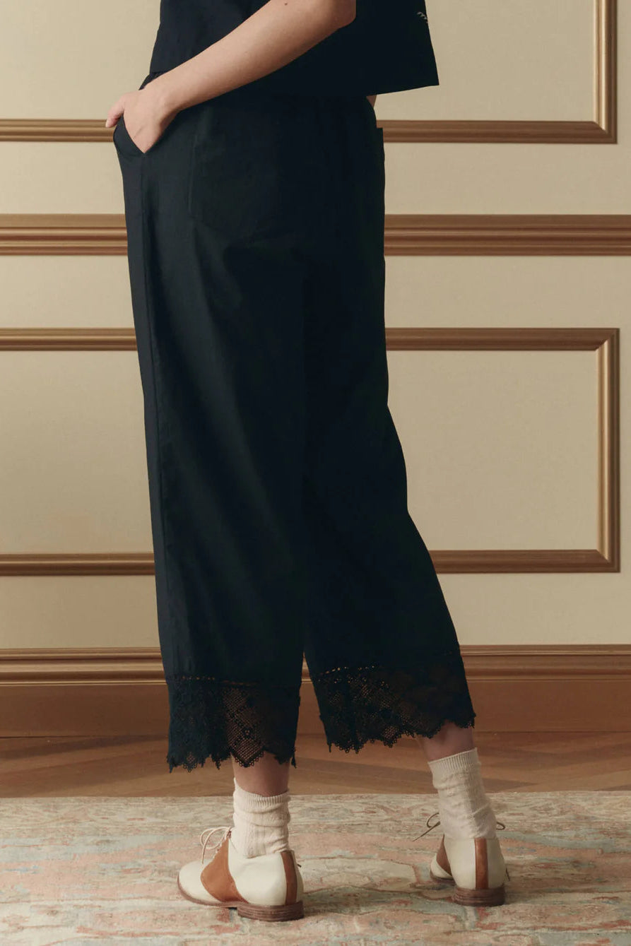 The Great Rosette Crochet Pant in Black | Shop Eleanor