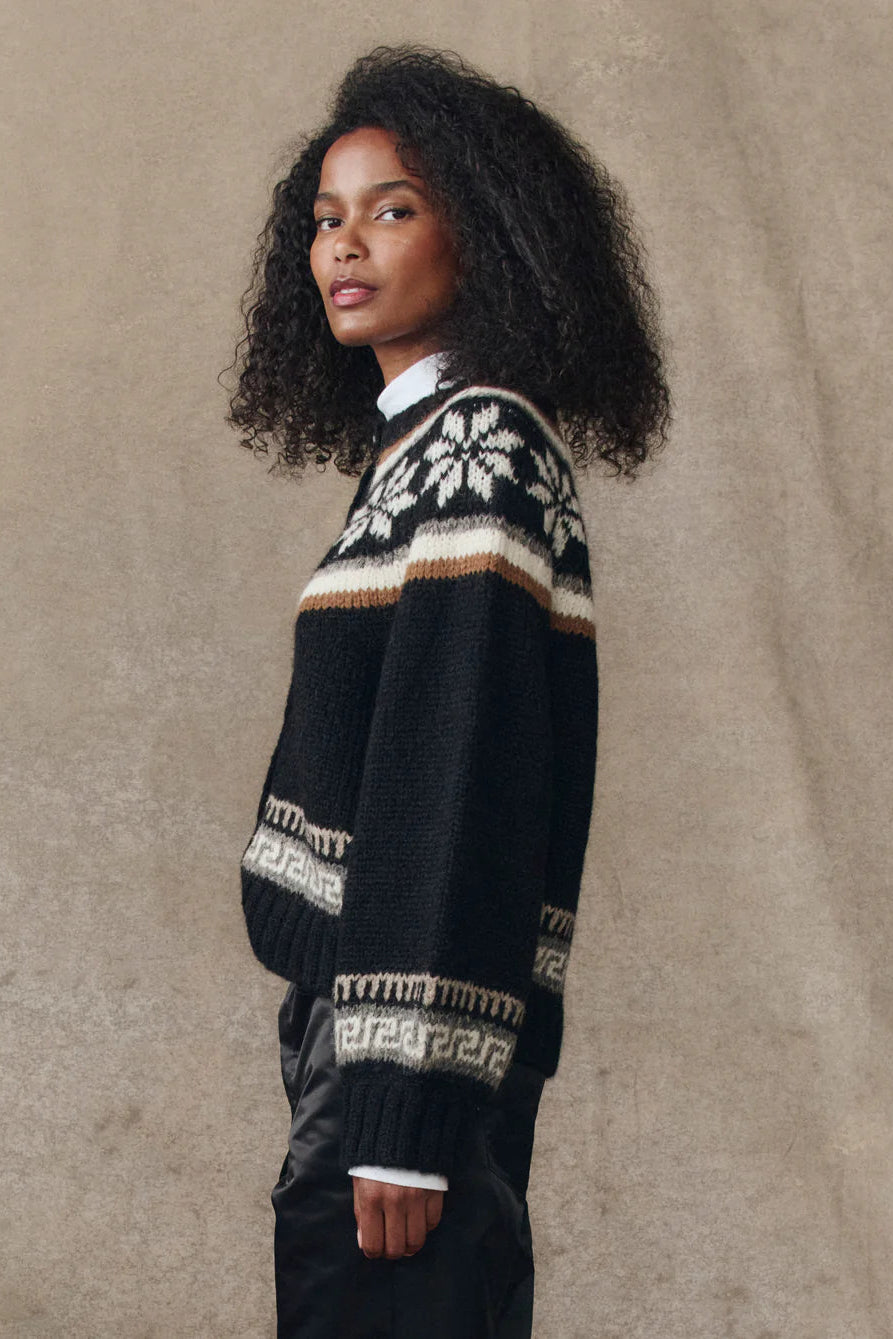 The Great Snowflake Ice Rink Fairisle Nordic Cardigan | Shop Eleanor - Women's Designer Vintage Sweaters