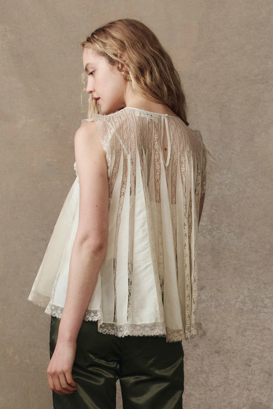 Relaxed Lace Blouse Top by The Great | Shop Eleanor - Women's Designer Apparel in CO