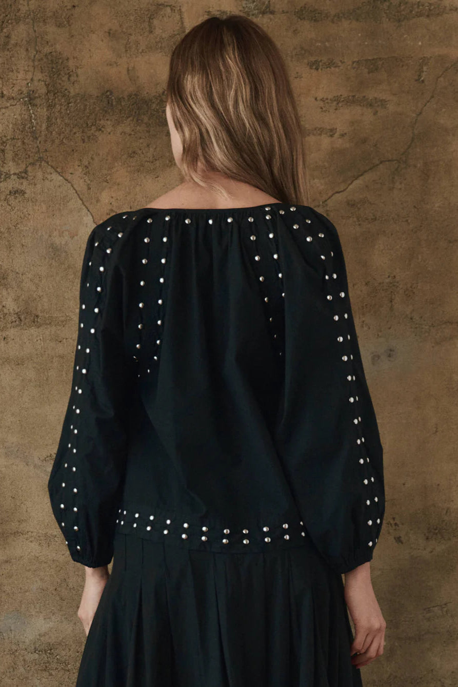 The Great Bodega Blouse with Silver Studs | Shop Eleanor