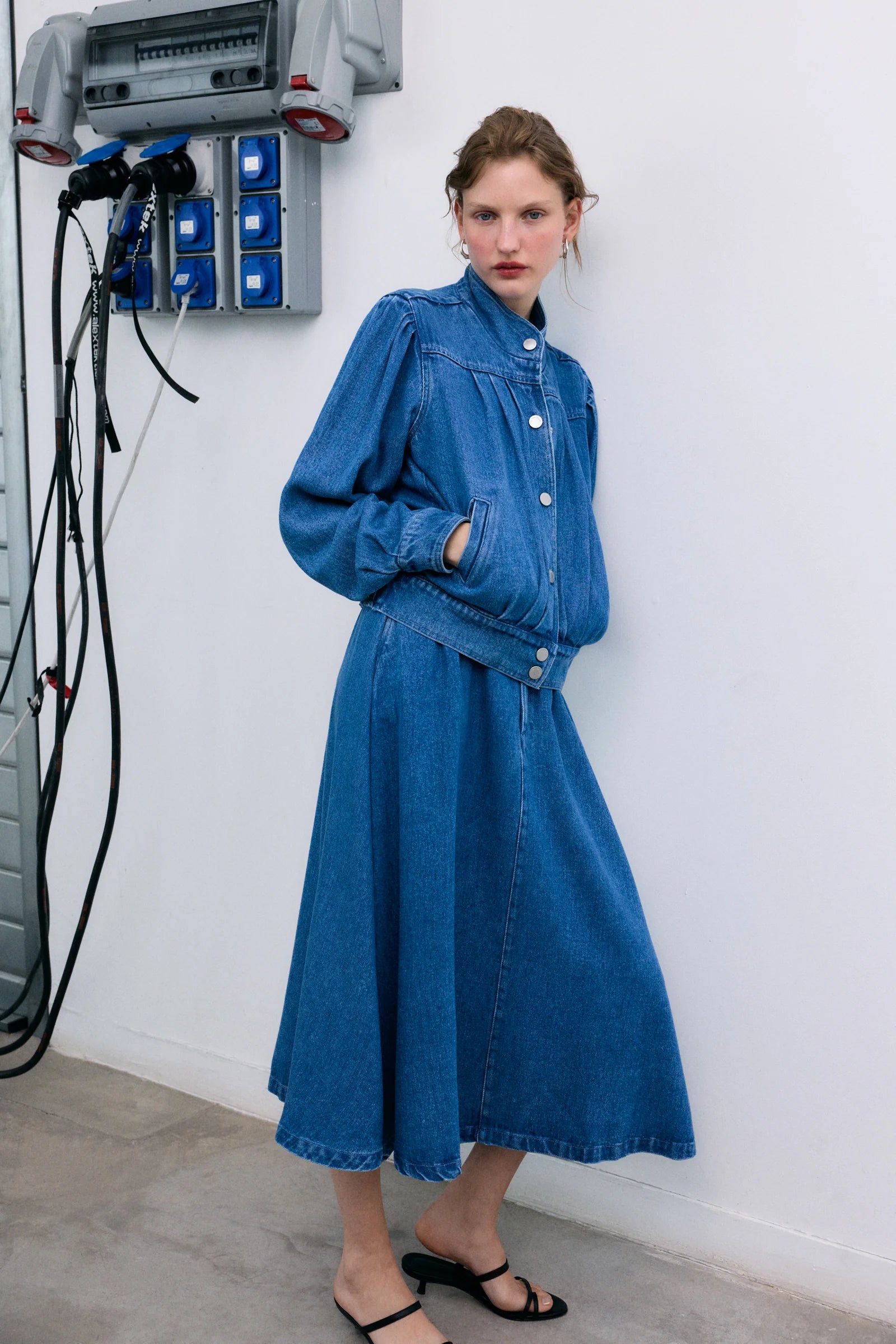 The New Society Mid Denim Skirt | Shop Eleanor