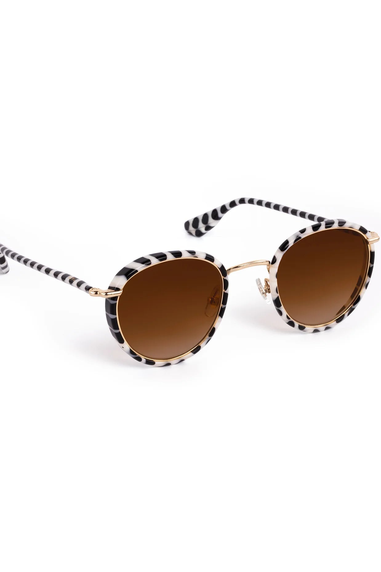 Krewe Tate Sunglasses in Domino 18k | Shop Eleanor