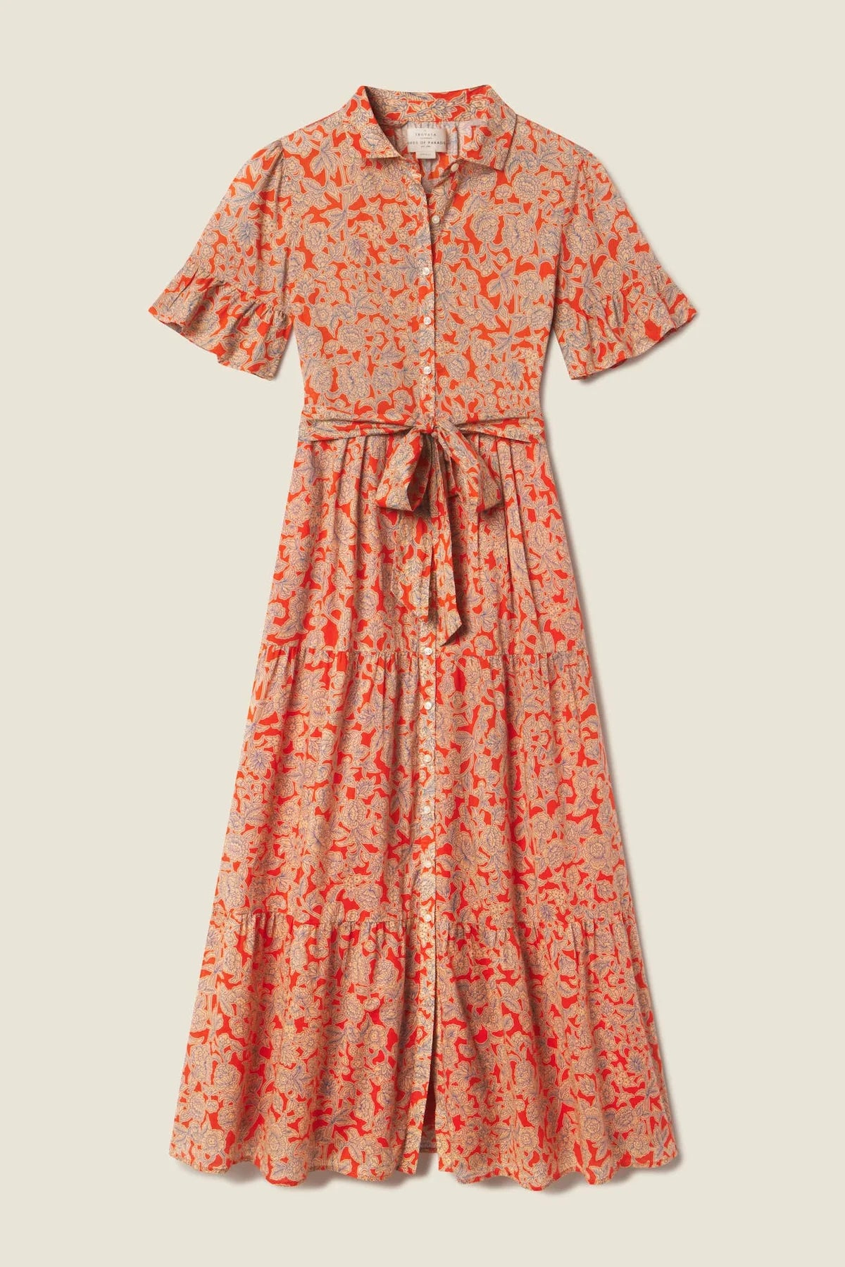 Trovata Martine Maxi Dress in Vermilion Vine Floral Print | Shop Eleanor - Women's Effortless and High-quality Clothing for the Working Woman