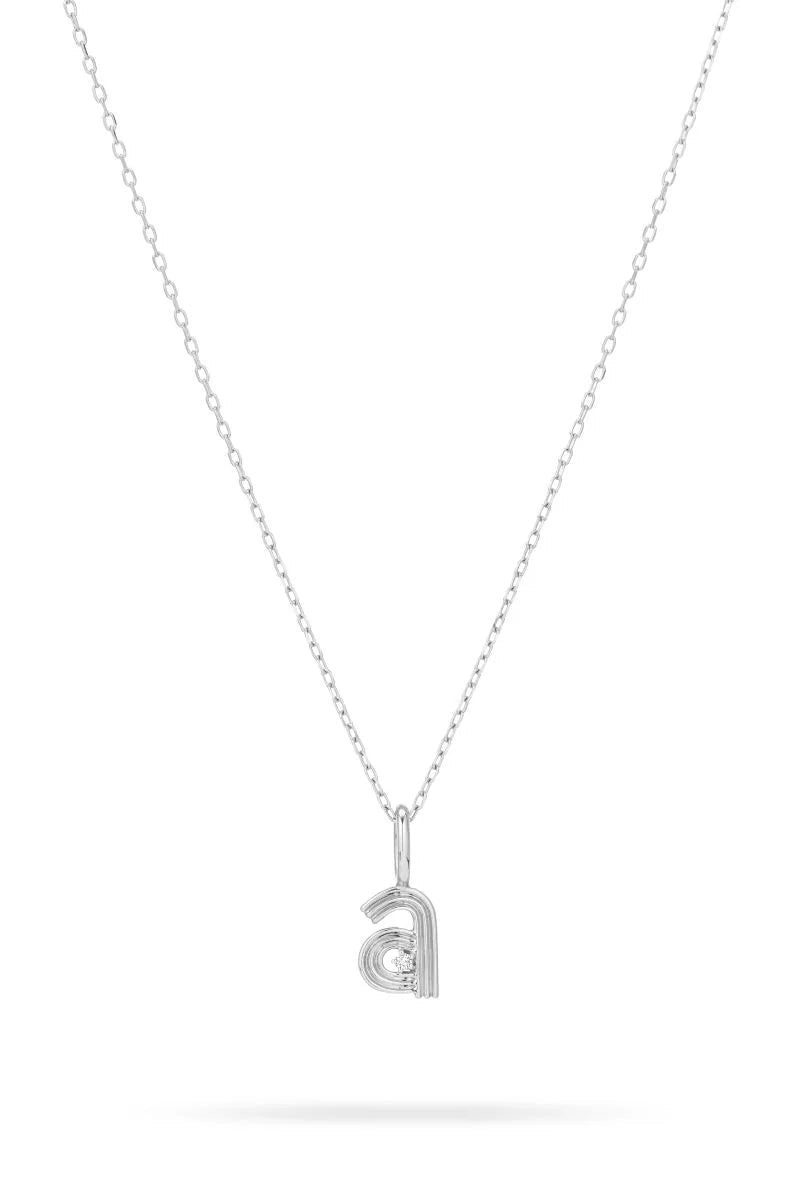 Adina Reyter Diamond Silver Mini Initial "A" Charm | Shop Eleanor