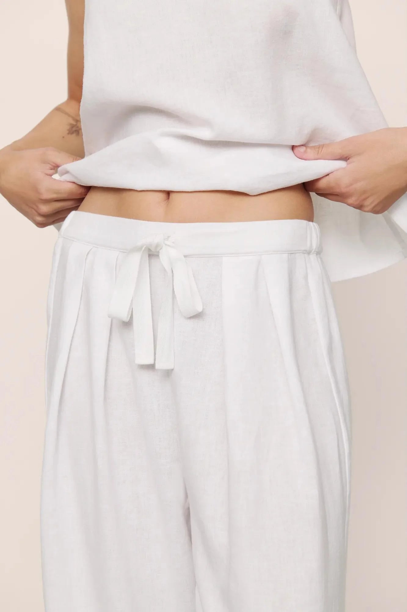 Linen Pant - White