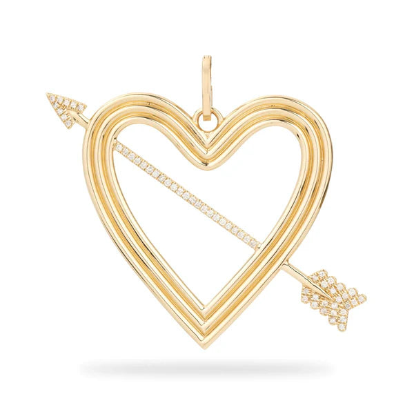 Adina Reyter 14k Groovy XL Heart and Arrow Charm | Shop Eleanor
