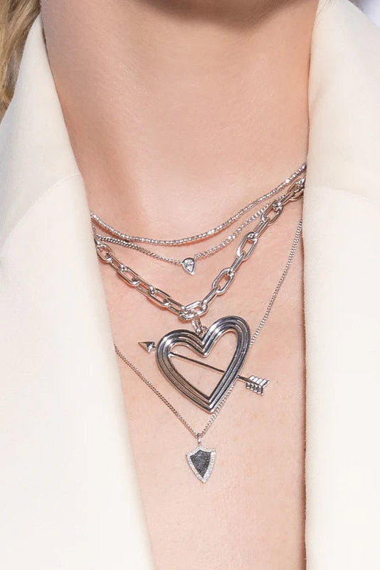 Adina Reyter Silver Groovy Heart and Arrow Charm | Shop Eleanor