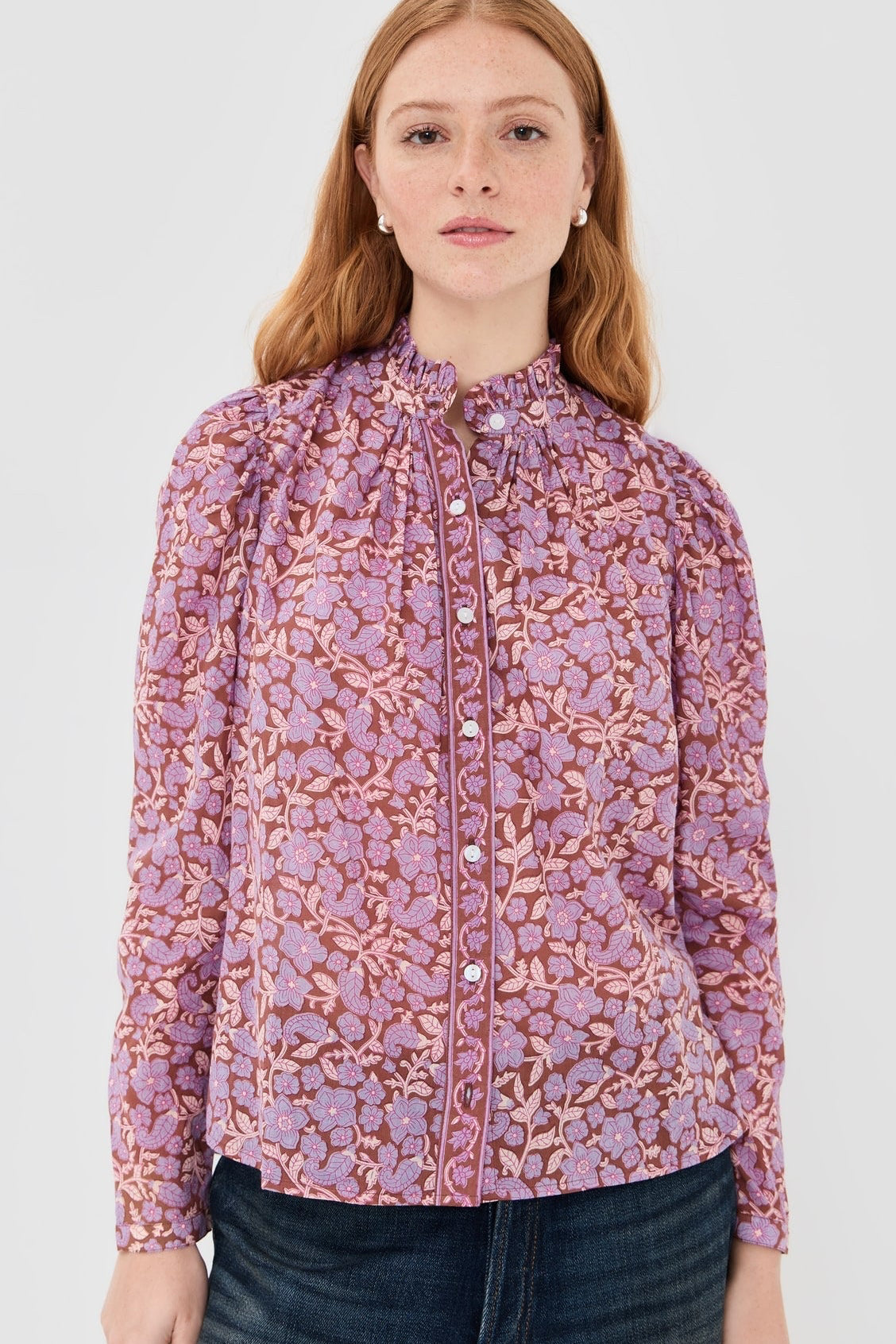 The Alíx of Bohemia Poet Twilight Floral Blouse | Shop Eleanor