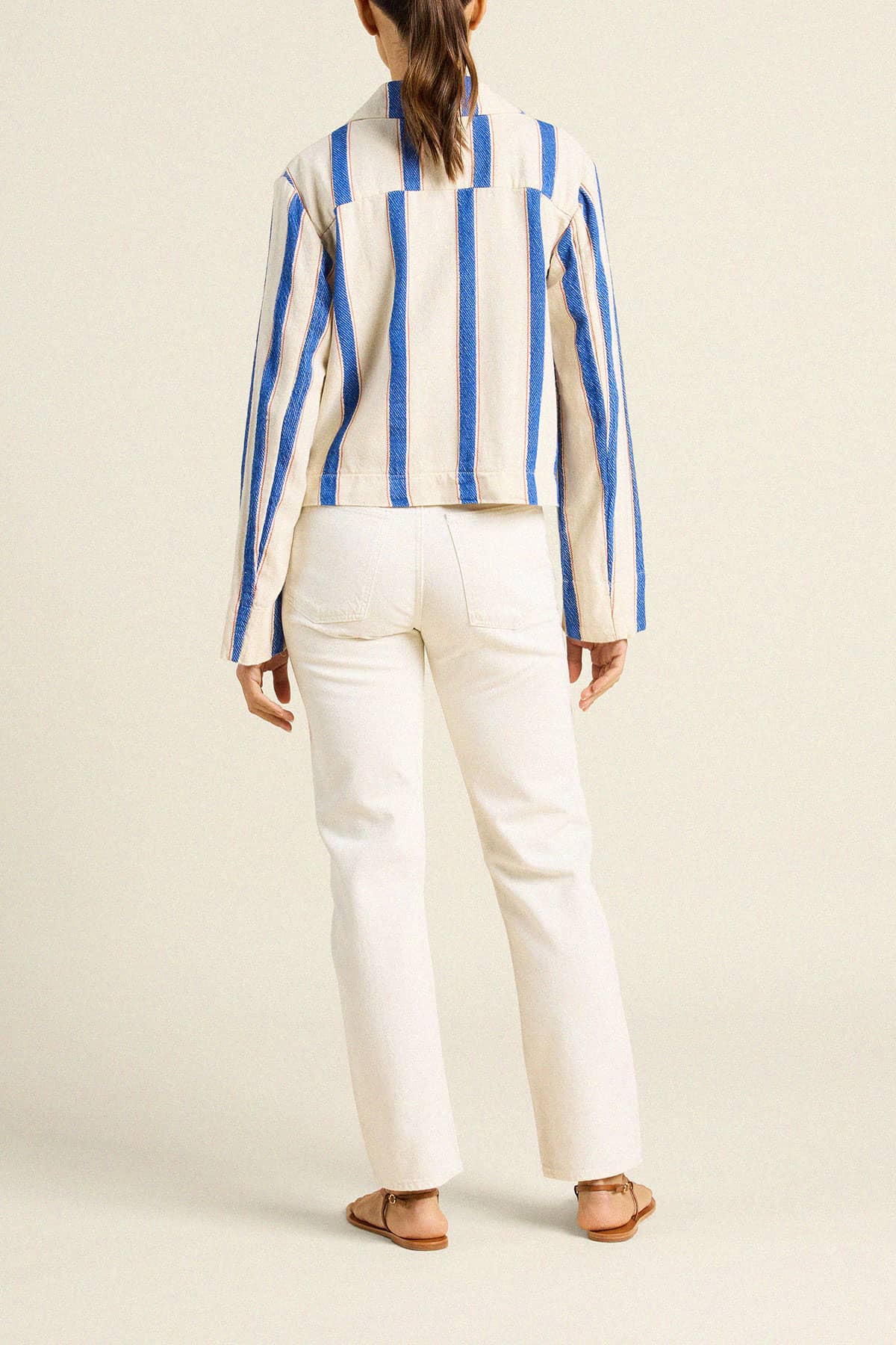Trovata Atlas Summer Layering Jacket in Awning Stripe | Shop Eleanor Boutique - Women's Designer Clothing Online