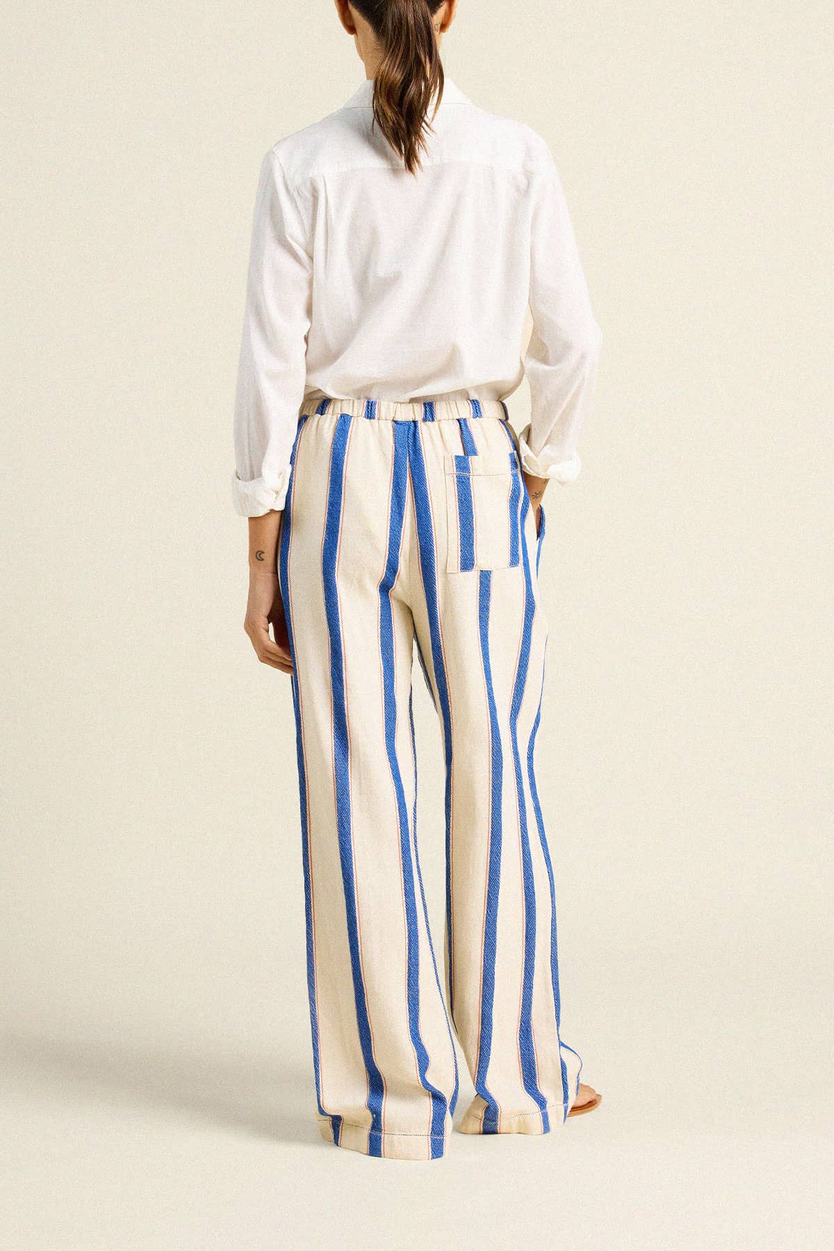 Trovata Vera Relaxed Cotton Pant in Awning Stripe | Shop Eleanor - Women's Clothing Boutique in Louisveille, CO