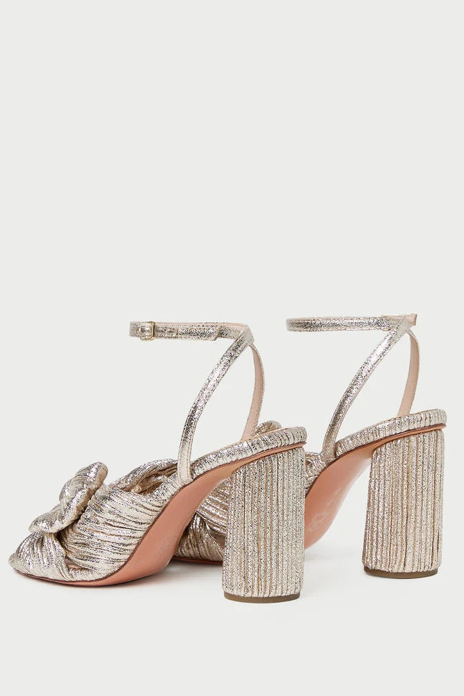 Loeffler Randall Camellia Heeled Sandal in Champagne | Shop Eleanor