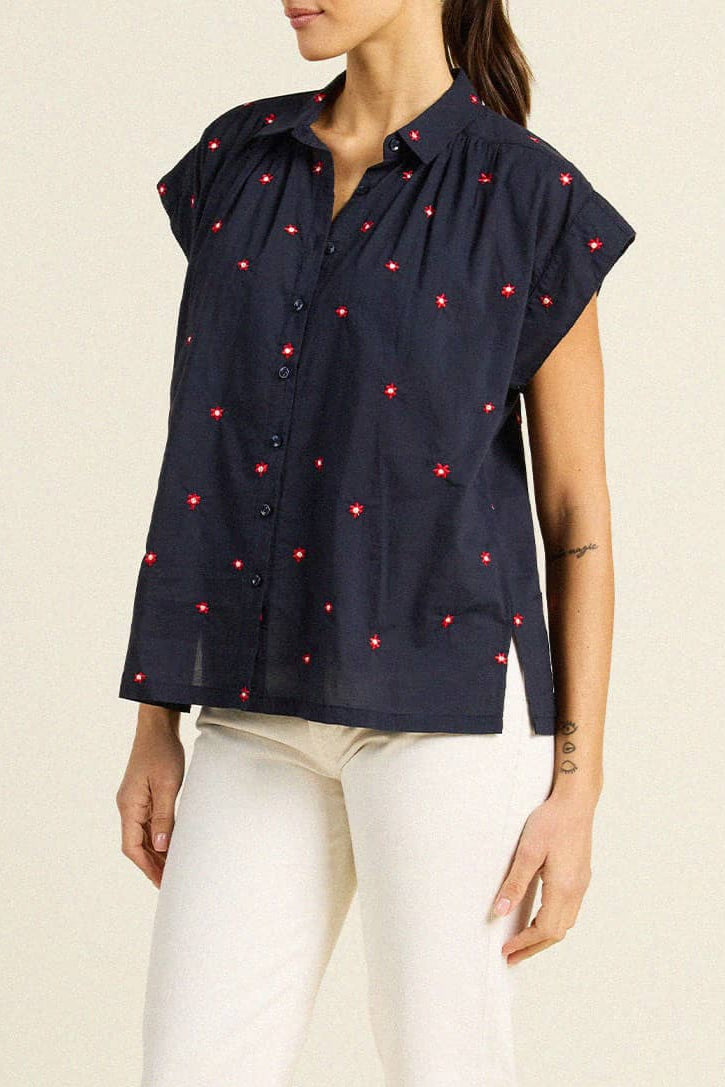 Trovata Della Blouse Shirt in Daisy Dot | Shop Eleanor - Women's Clothing Boutique in Louisville