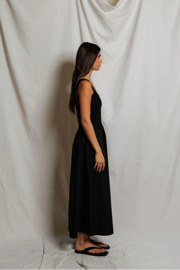perfect white tee Fabiola Dress in Black | Shop Eleanor