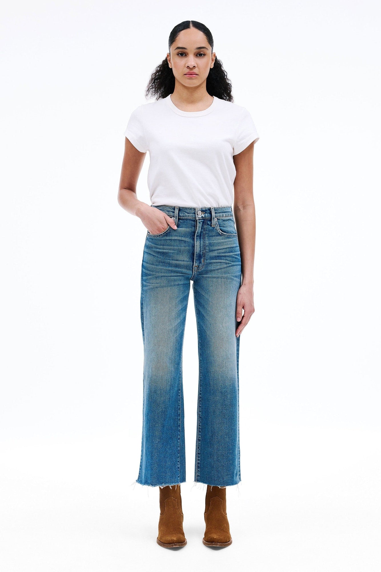 The SLVRLAKE Grace Crop in Bluebird | Shop Eleanor