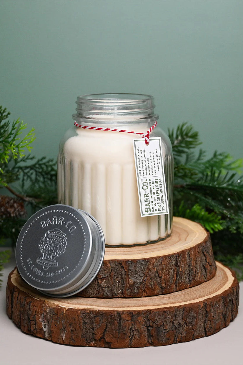 Fir & Grapefruit Green Jar Candle