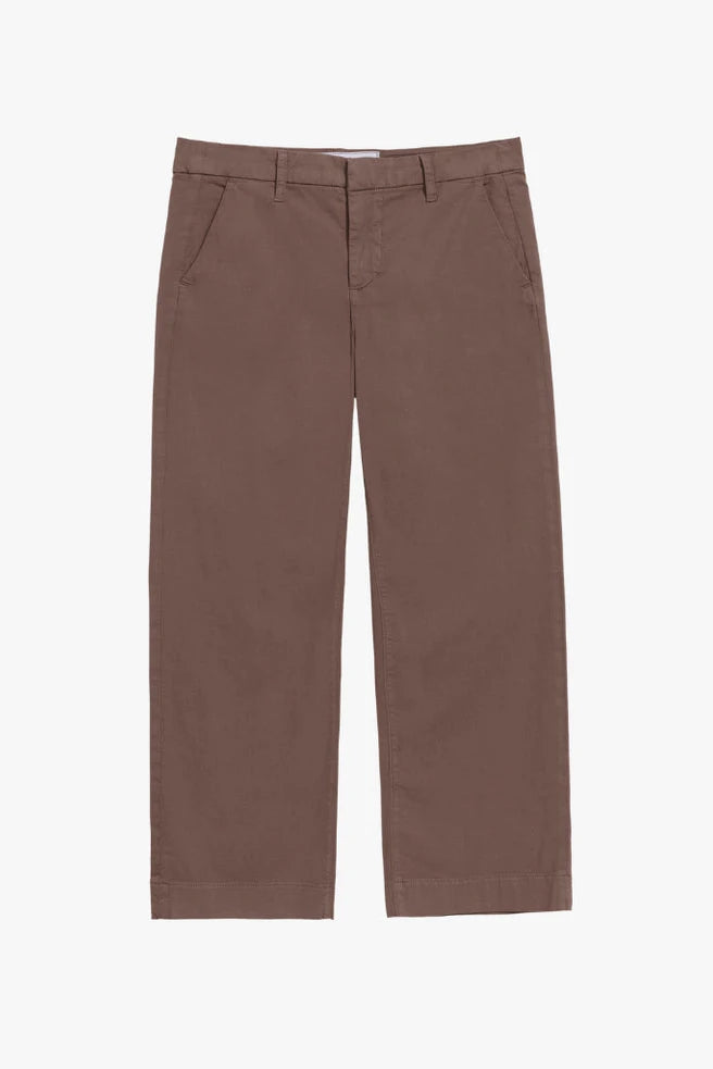 Frank & Eileen Italian Wide Leg Chino in Pecan | Shop Eleanor