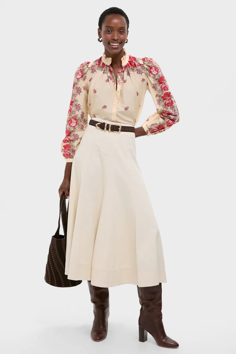 Alíx of Bohemia Annabel Little Rosebush Ruffle Neck Blouse Shirt | Shop Eleanor - Women's Online Luxury Clothing Boutique based in Colorado