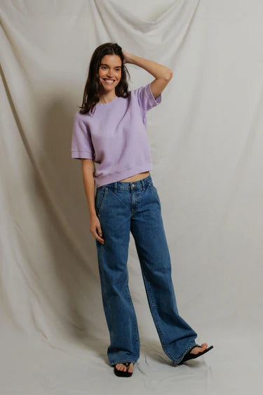 perfect white tee Kennedy Top in Ultraviolet | Shop Eleanor