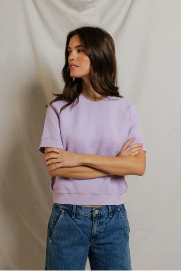 perfect white tee Kennedy Top in Ultraviolet | Shop Eleanor
