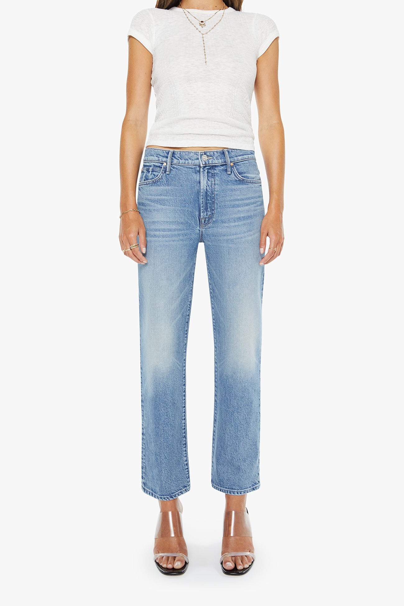 The Mother Denim Kick It Ankle in Birds Gone Wild | Shop Eleanor 