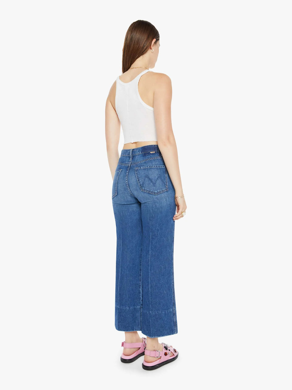 Mother Denim Maven Wide Ankle Jeans in Rags to Riches | Shop Eleanor