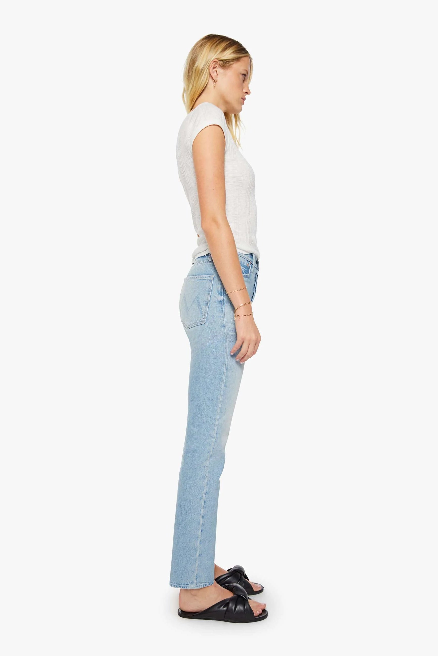Mother Tom Skimp in Light blue wash denim | Shop Eleanor