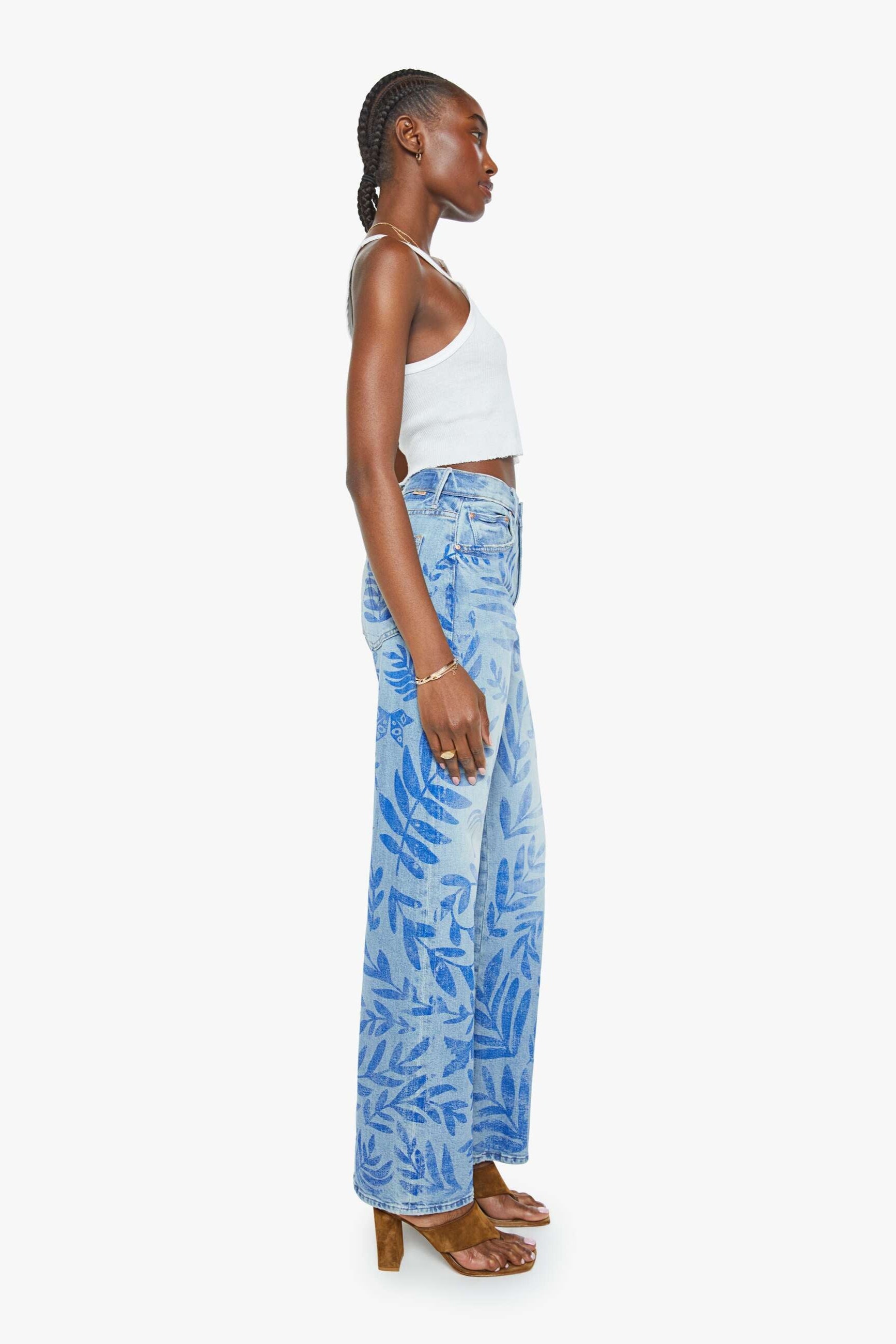 Mother Denim Lasso Sneak Jeans in Pressed Leaves | Shop Eleanor - Women's Boutique